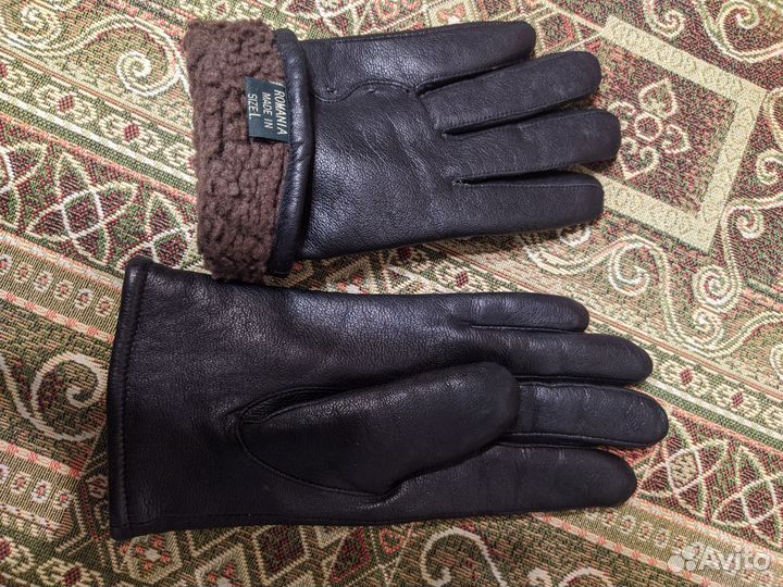Перчатки женские кожаные
