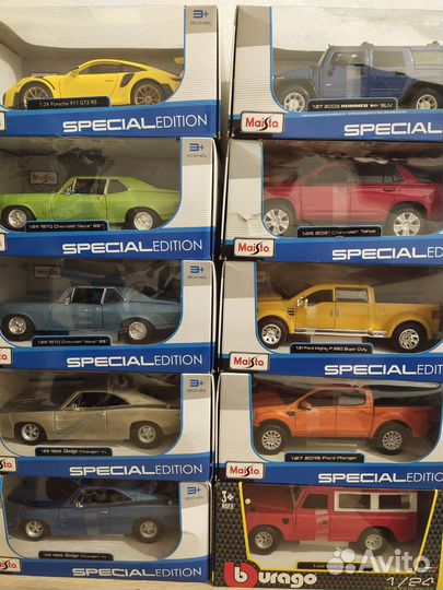 Модель 1:24, новые, Maisto и MotorMax