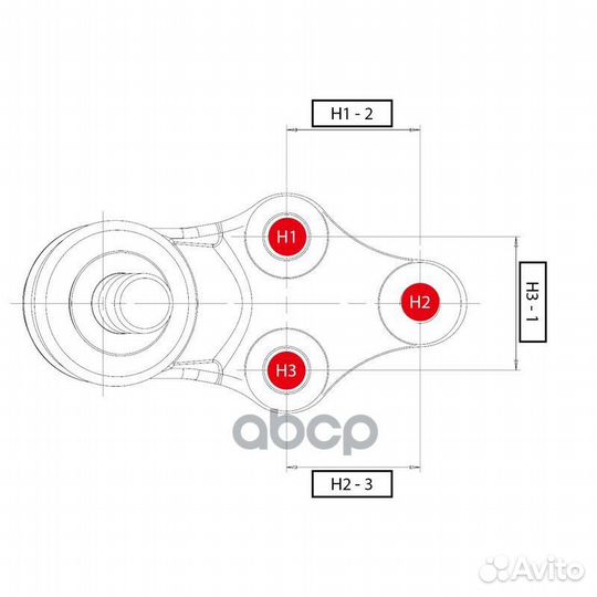 Cbkd-1 Опора шаровая перед прав/лев CB016