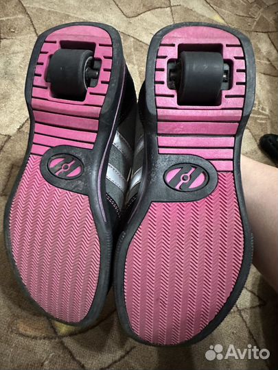 Роликовые кроссовки 38, с колесиком