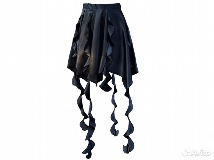 Юбка с воланами шелковая