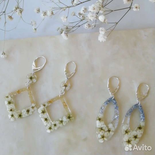 Серьги со спиреей
