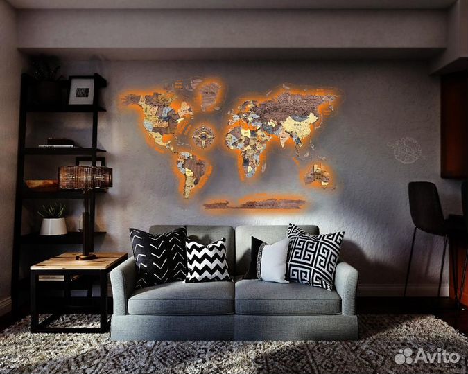 Карта мира на стену
