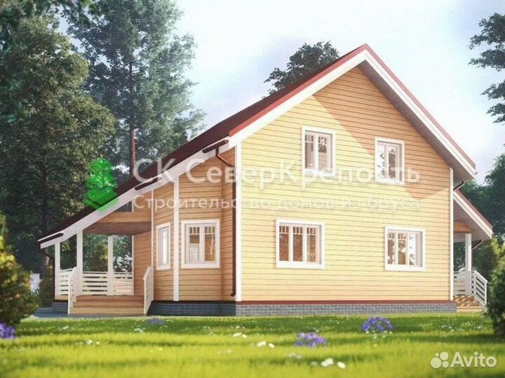 Полутораэтажный дом 9х11