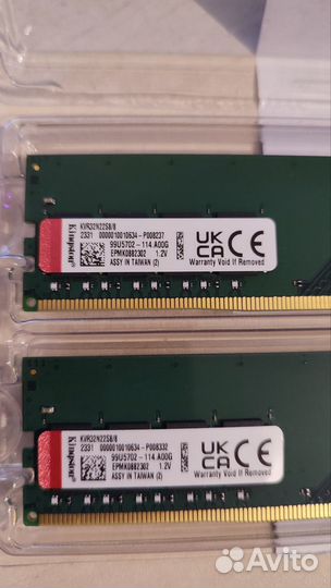 Оперативная память ddr4 2*8gb Kingston 3200MHz