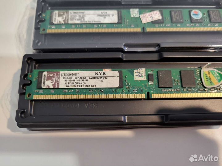 DDR2 2гб Kingston 2шт
