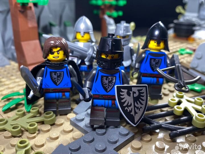 Lego рыцари knights минифигурки black falcon