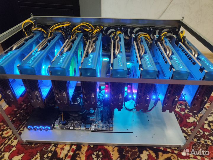 На продаже готовая ферма Sapphire Rx590 на 8 гб