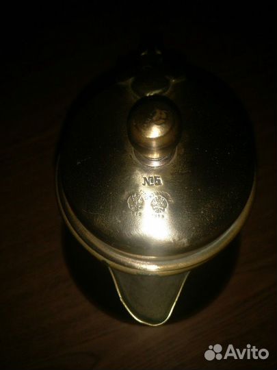 Кофейник латунный Кольчугино редкий