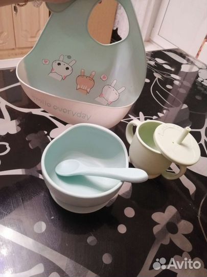 Набор детской силиконовой посуды