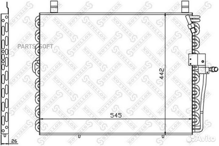 Stellox 1045292SX радиатор кондиционера\ MB W124 2