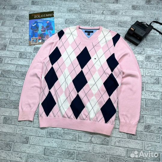 Пуловер Tommy Hilfiger V-Neck Diamond Sweater