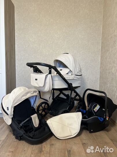 3в1 как новая (эко-кожа) коляска Quali
