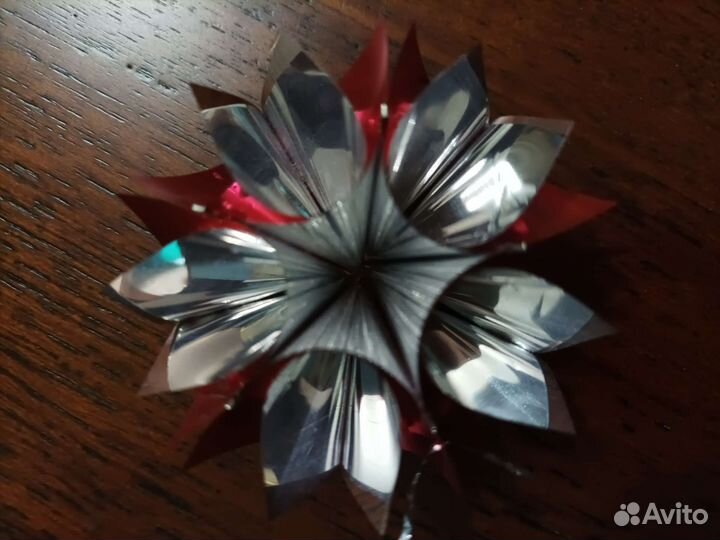 Набор елочных игрушек СССР, фольга, лилии