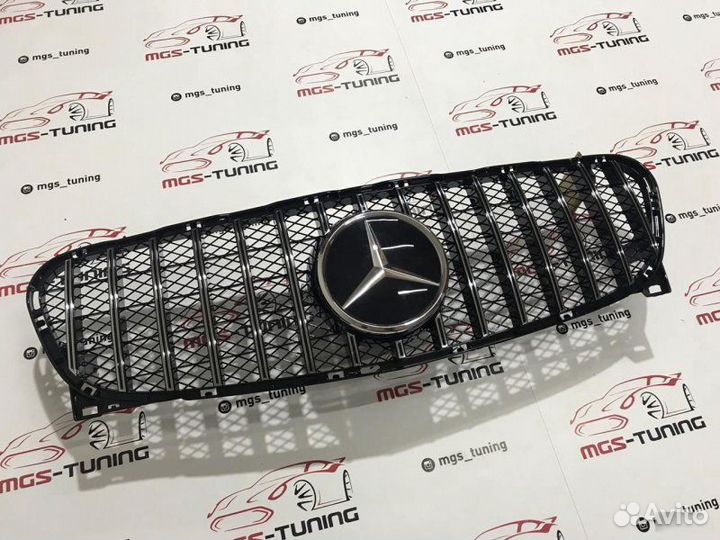 Решетка на Mercedes GLA GT Black 13-16г Дистроник