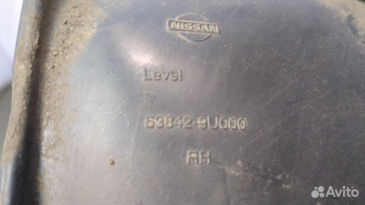 Защита арок (подкрылок) правая передняя Nissan Note E11, 2009