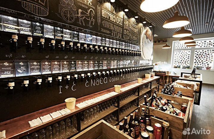 Магазин разливного пива рядом с метро/высокий траф