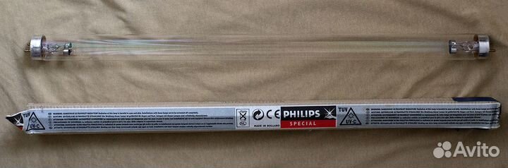 Philips G15T8 UV-C кварцевая газоразрядная лампа