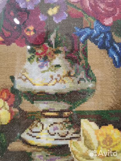 Картина вышитая крестом ручная работа