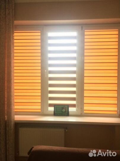 Рулонные шторы день ночь зебра Q22864-N6887