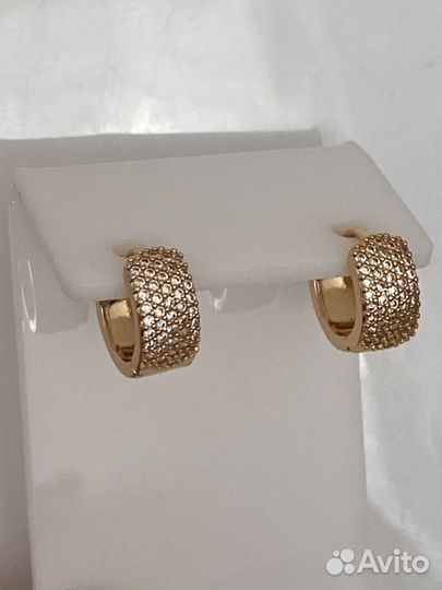Серьги позолота