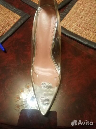 Туфли прозрачные на прозрачном каблуке