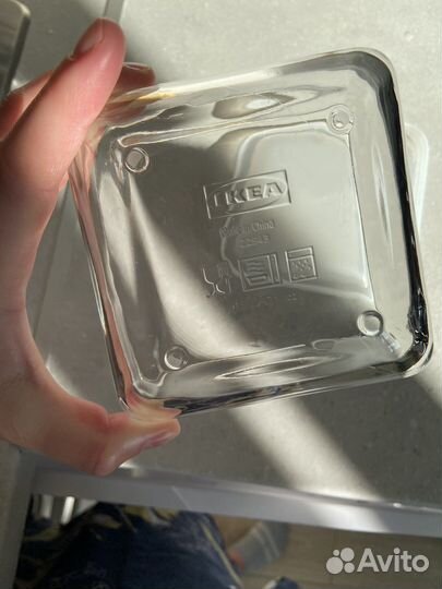 Контейнер икеа стекло с крышкой
