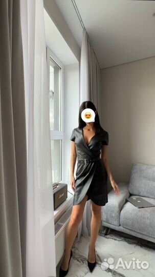 Женское кожаное платье