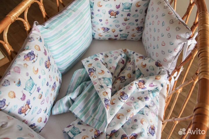 Бортики в кроватку новые