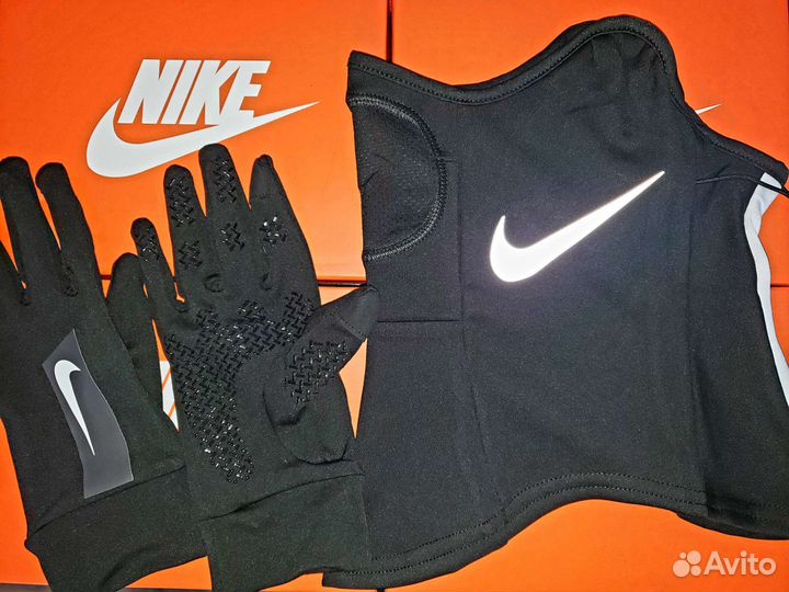 Снуд и перчатки nike drill