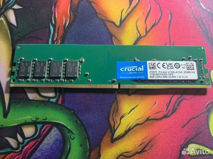 Оперативная память ddr4 8gb crucial 2666