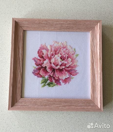 Картина крестиком «Розовый пион»