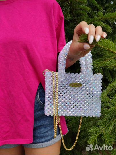 Сумка из акриловых бусин