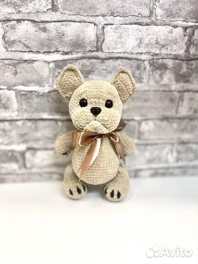 Французский бульдог (вязаный бульдог)