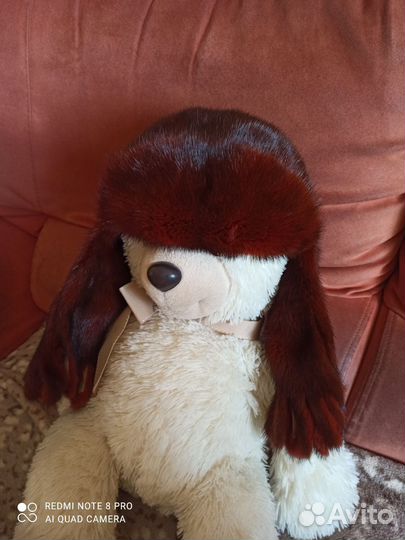 Шапка ушанка норковая женская