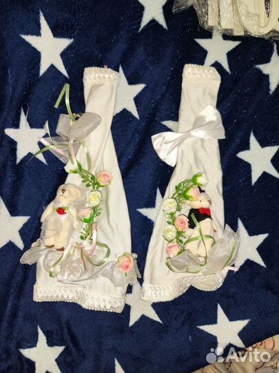 Свадебные украшения на шампанское