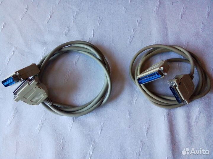 Кабеля для Компьютера и Принтера. с Разъёмами. 2шт
