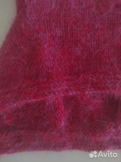 Вязанный чепчик с рожками