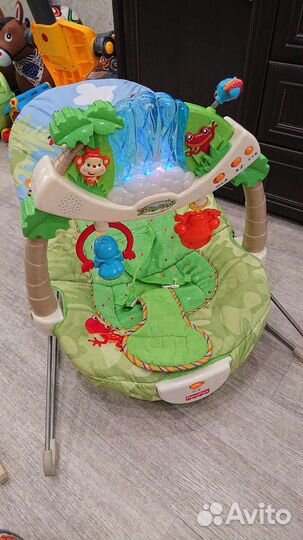 Детская шезлонг качалка вибро музыка
