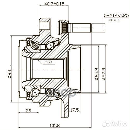 Ступица передняя Z89124R Zikmar