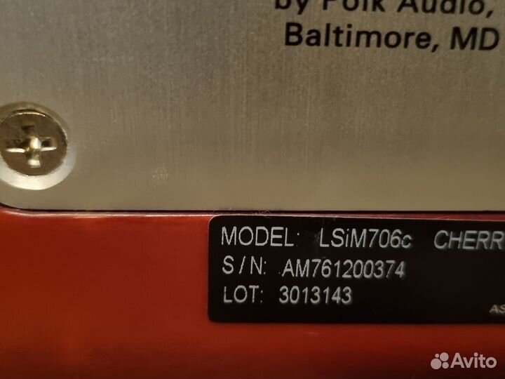 Polk Audio LSiM706c cherry, центральный канал