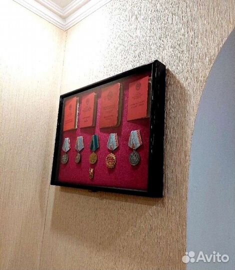 Рамка - витрина 30х40 для медалей, коллекций