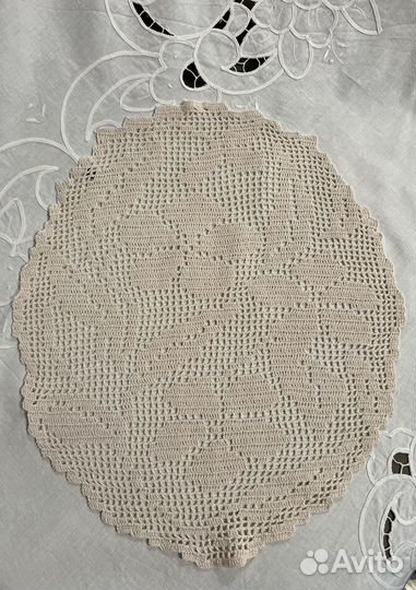 Вязаные салфетки, ручная работа винтаж