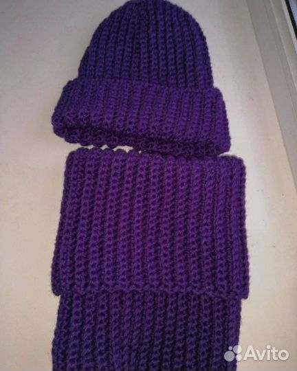 Шапка и шарф женские