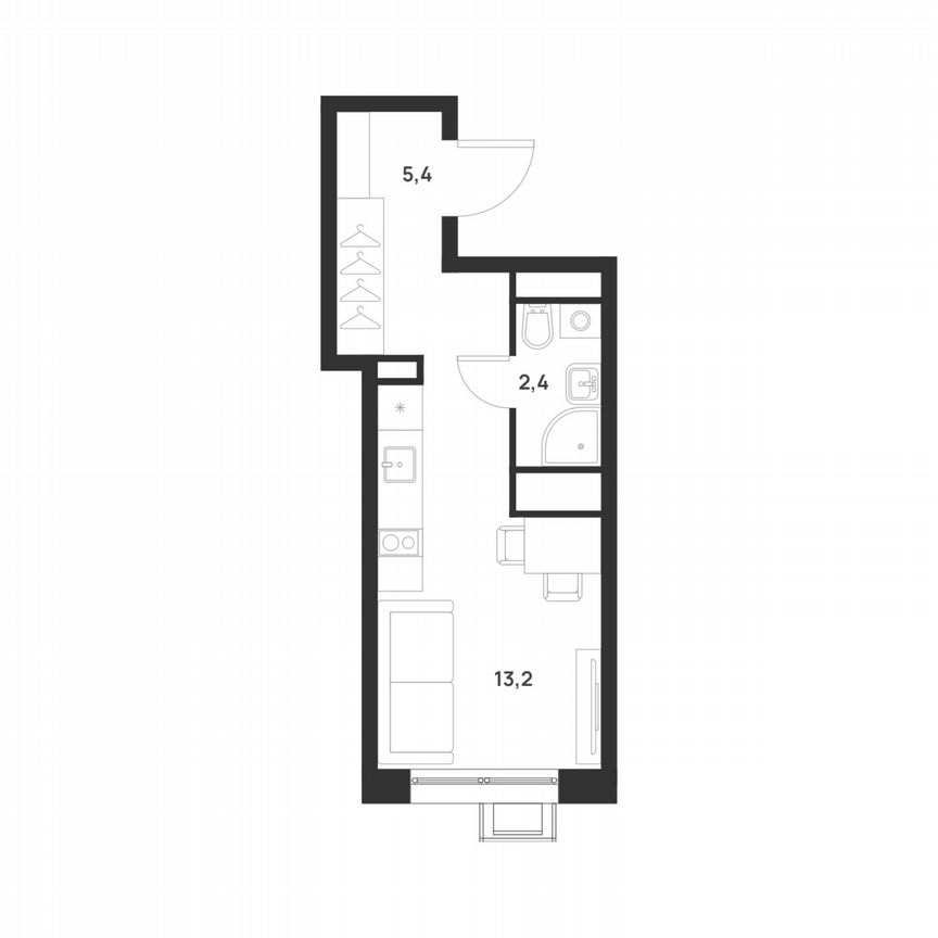 Квартира-студия, 21 м², 9/17 эт.