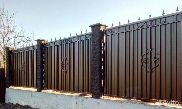 Забор из профнастила с гарантией под ключ