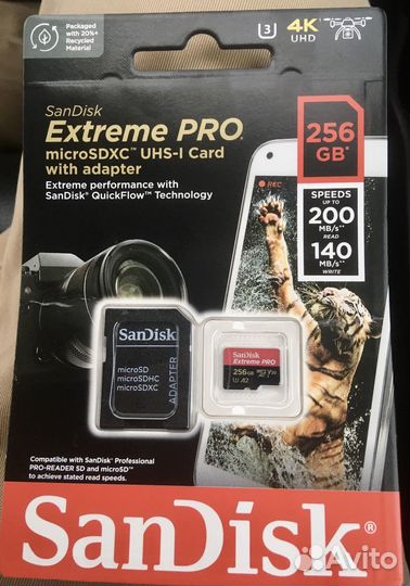 Карта памяти SanDisk MicroSD 128gb 256 gb