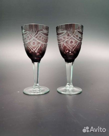 Рюмки марганцевое стекло СССР