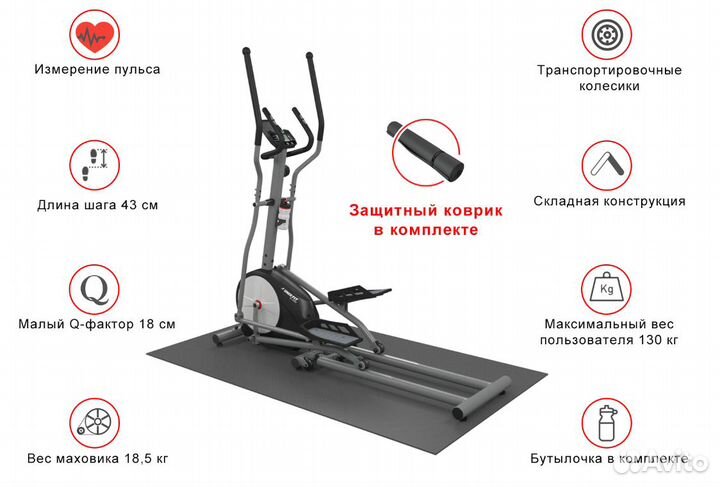 Эллиптический тренажер/Эллипсоид unix Fit SL-430