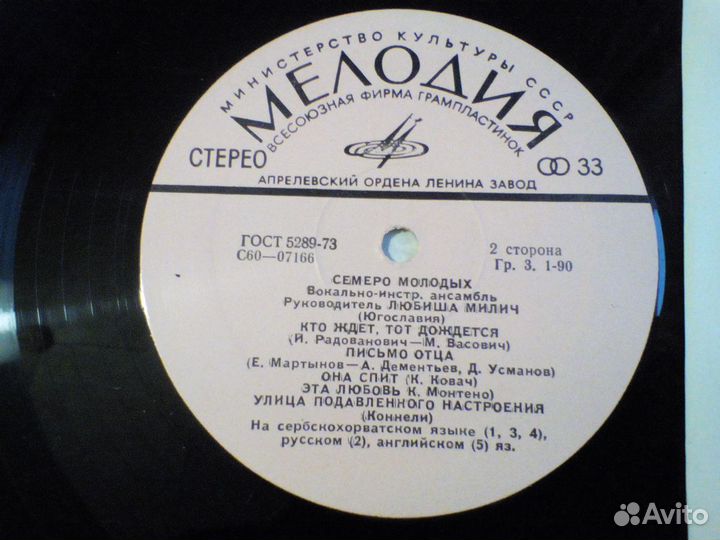 Виниловая пластинка: виа 